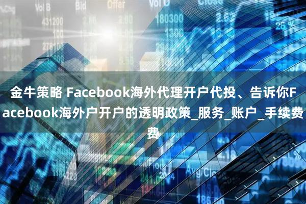 金牛策略 Facebook海外代理开户代投、告诉你Facebook海外户开户的透明政策_服务_账户_手续费