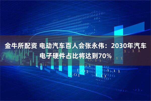 金牛所配资 电动汽车百人会张永伟：2030年汽车电子硬件占比将达到70%