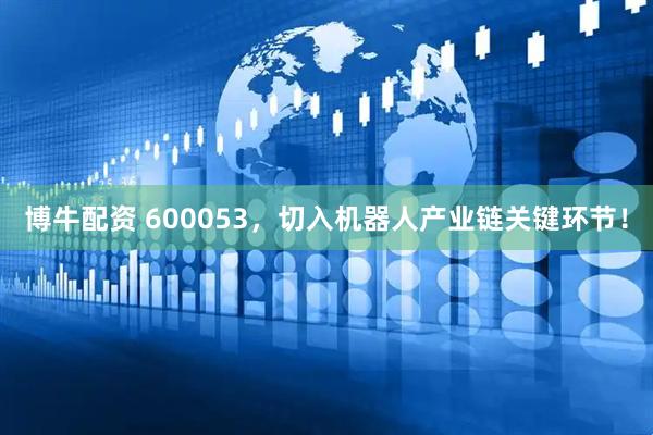 博牛配资 600053，切入机器人产业链关键环节！