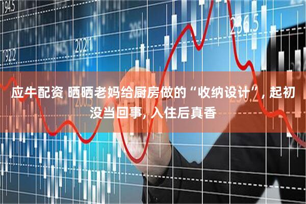 应牛配资 晒晒老妈给厨房做的“收纳设计”, 起初没当回事, 入住后真香